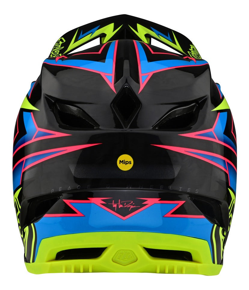 Casco Troy Lee Designs D4 de Carbón Volt Black / Flo Yellow